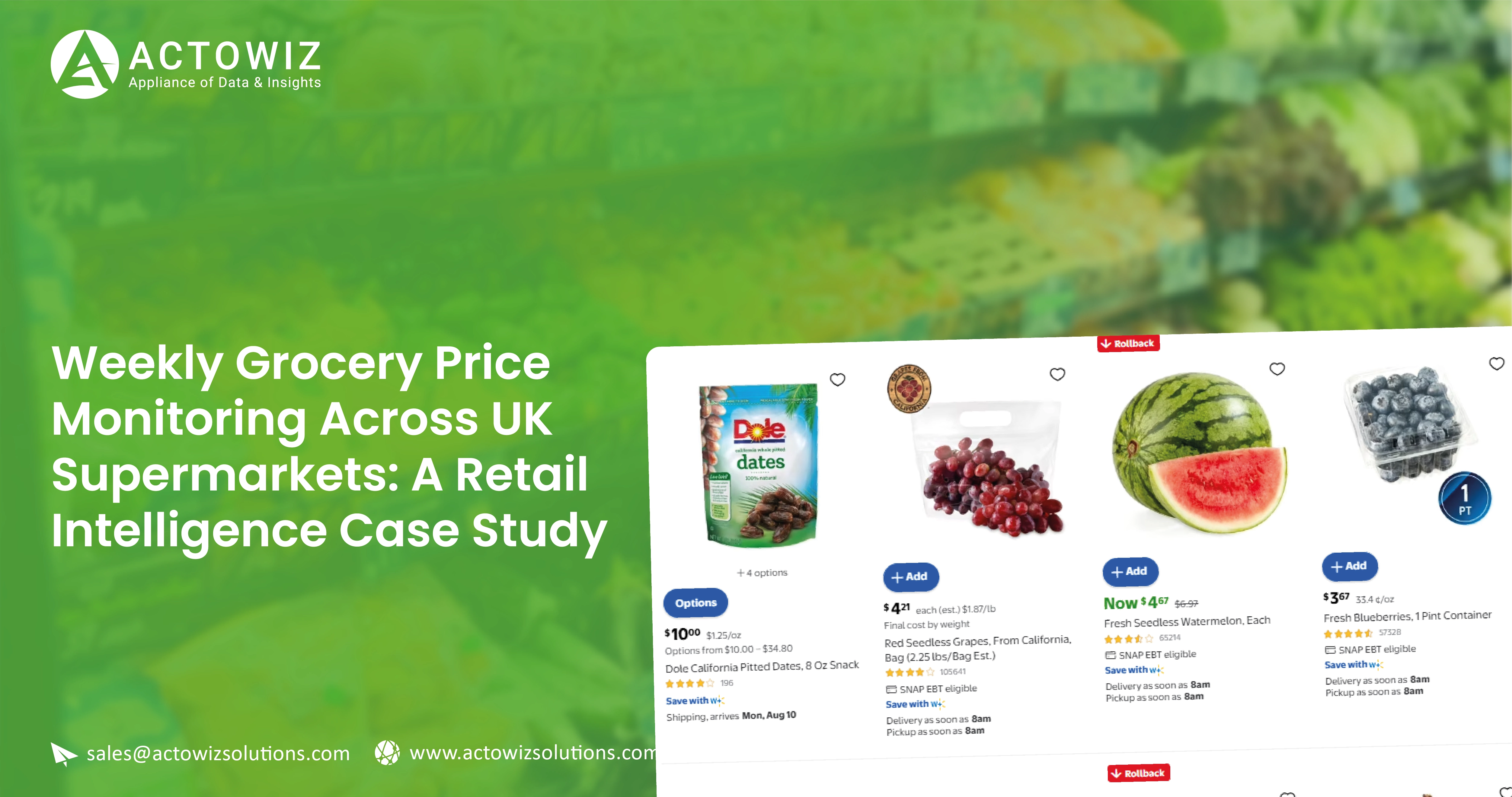 Weekly Pricing — Sainsbury's, Tesco, Asda, Waitrose, Aldi, Lidl, Morrisons, M&S